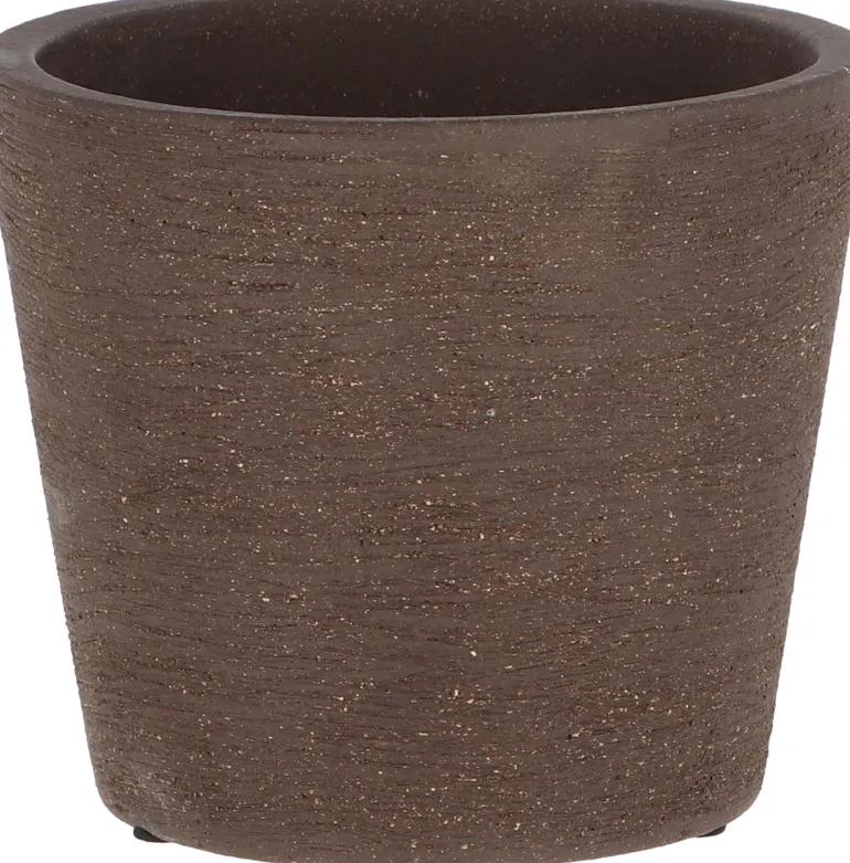 Pot de fleur en terre cuite non verni marron (15 cm)