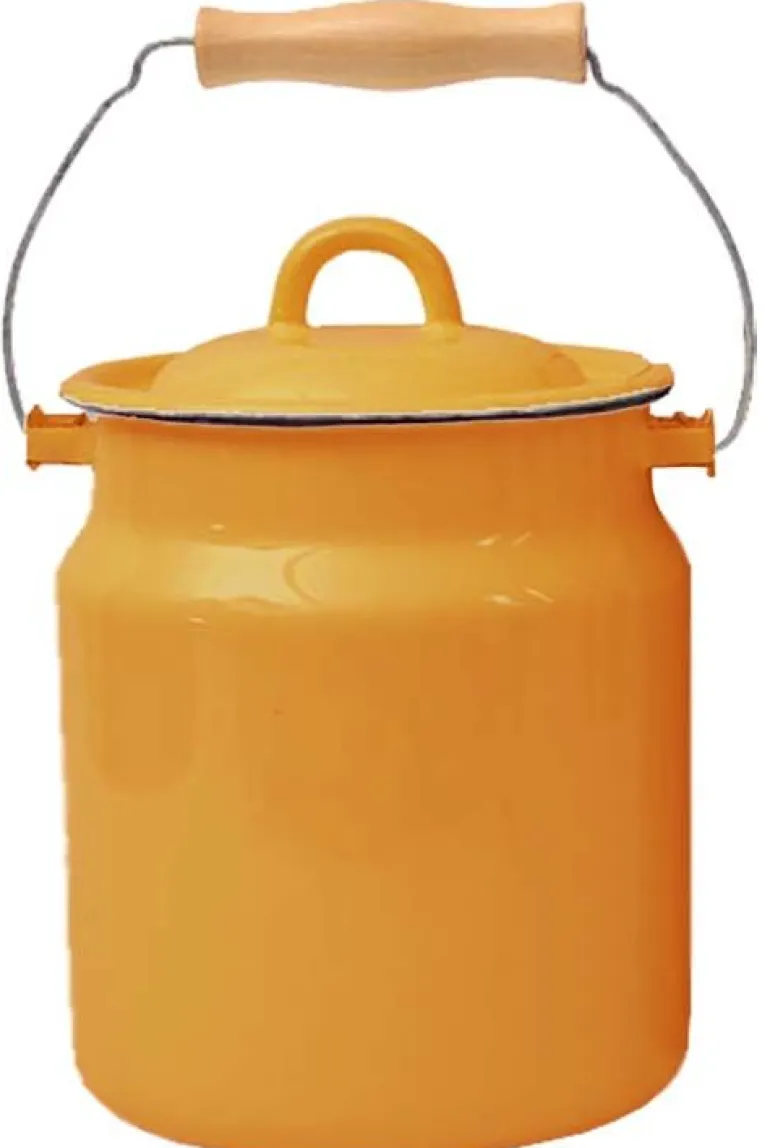 Pot à lait en émail Classic 15 x 20 cm (Jaune)