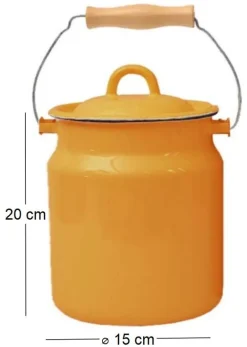 Pot à lait en émail Classic 15 x 20 cm (Jaune)