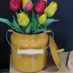Pot à lait en émail Classic 15 x 20 cm (Jaune)