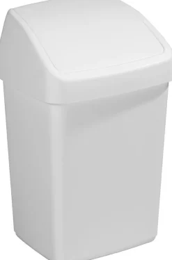 Poubelle blanche avec couvercle basculant Delta (10 litres)