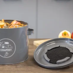 Poubelle de cuisine à compost ronde 6 litres