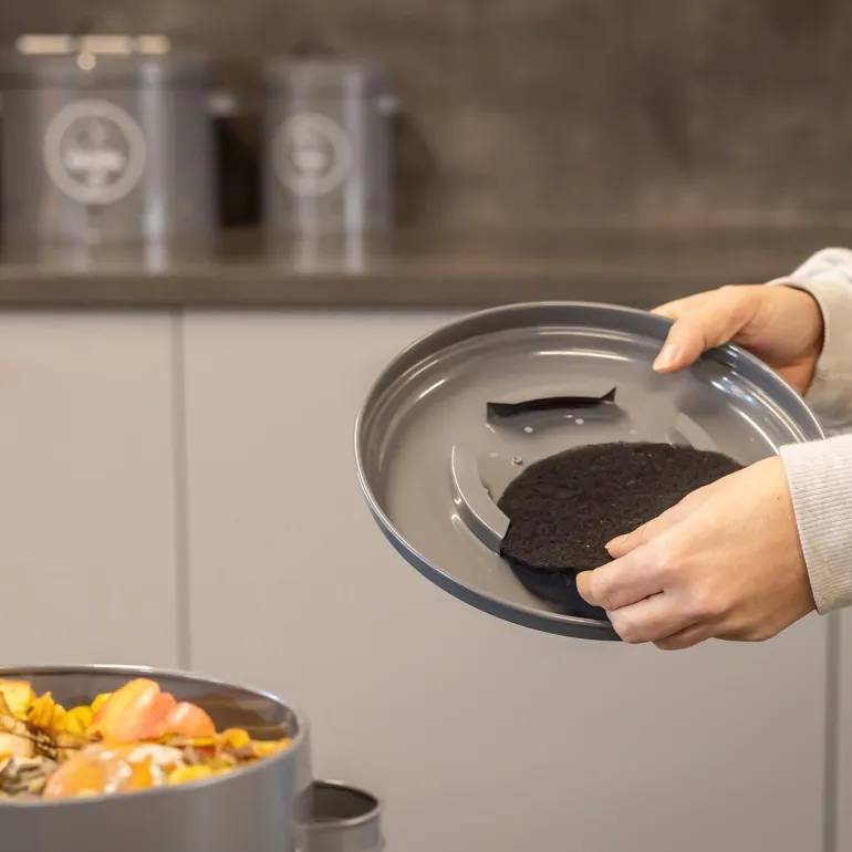 Poubelle de cuisine à compost ronde 6 litres