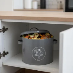 Poubelle de cuisine à compost ronde 6 litres