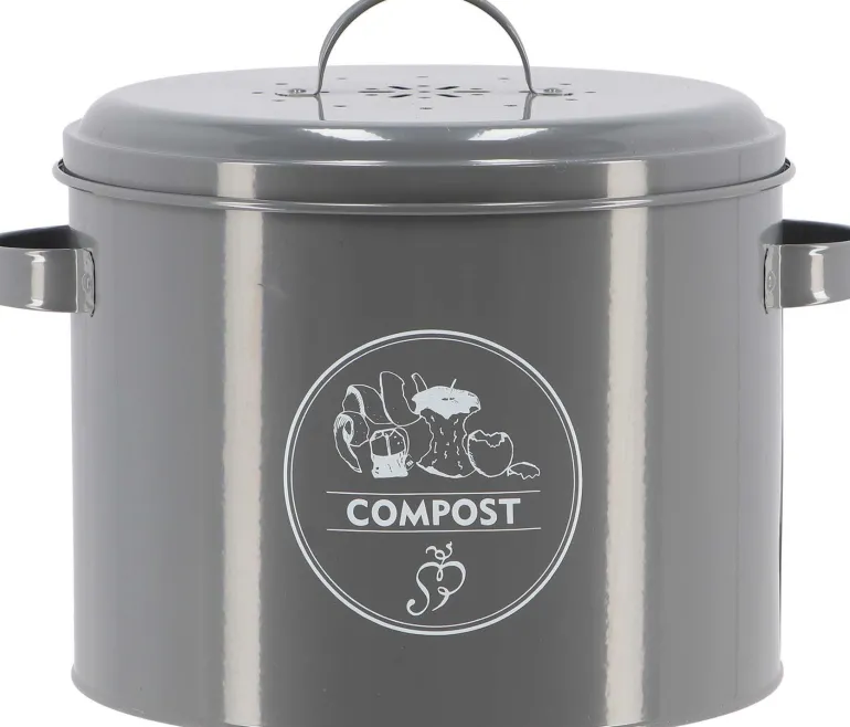 Poubelle de cuisine à compost ronde 6 litres