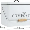 Poubelle de cuisine à compost vintage (10 litres )
