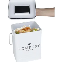Poubelle de cuisine à compost vintage