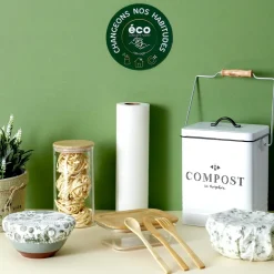 Poubelle de cuisine à compost vintage