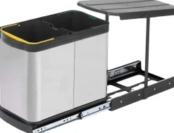 Poubelle de recyclage extraction manuelle 2 bacs 12 litres Recycle