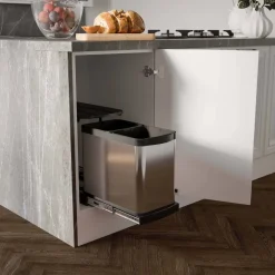 Poubelle de recyclage extraction manuelle 2 bacs 12 litres Recycle
