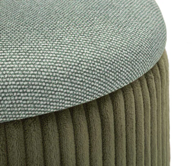 Pouf avec rangement intégré Bolzano (Set de 2) (Vert)