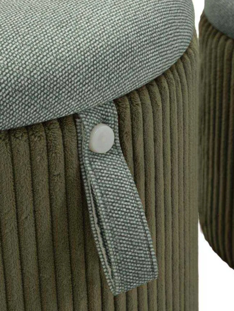 Pouf avec rangement intégré Bolzano (Set de 2) (Vert)