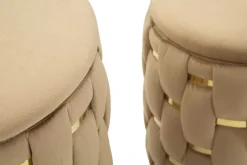 Pouf avec rangement intégré Shanty (Lot de 2) (Doré)