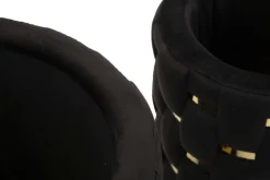Pouf avec rangement intégré Shanty (Lot de 2) (Noir et doré)