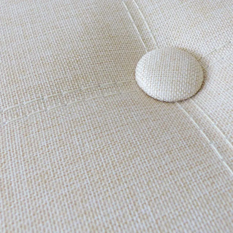 Pouf coffre pliable effet lin Jade (Uni)