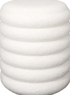 Pouf 2 en 1 en tissu bouclette Freya