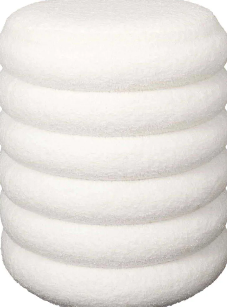 Pouf 2 en 1 en tissu bouclette Freya