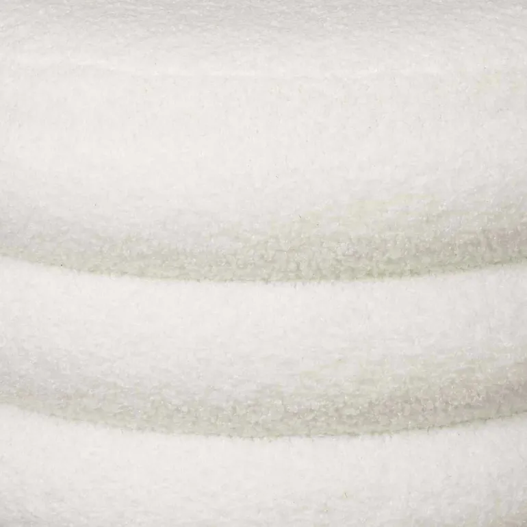 Pouf 2 en 1 en tissu bouclette Freya