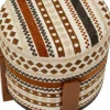 Pouf en tissu avec pieds en bois Ethnic (Modèle 1)