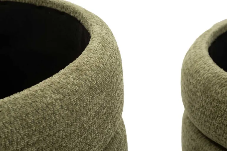 Pouf en tissu 2 en 1 Nordic (Set de 2) (Vert)
