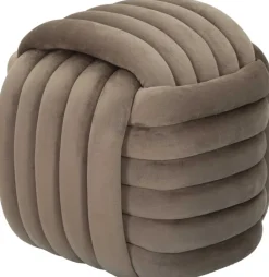 Pouf en tissu Softy 45 x 45 x 45 cm (Gris)