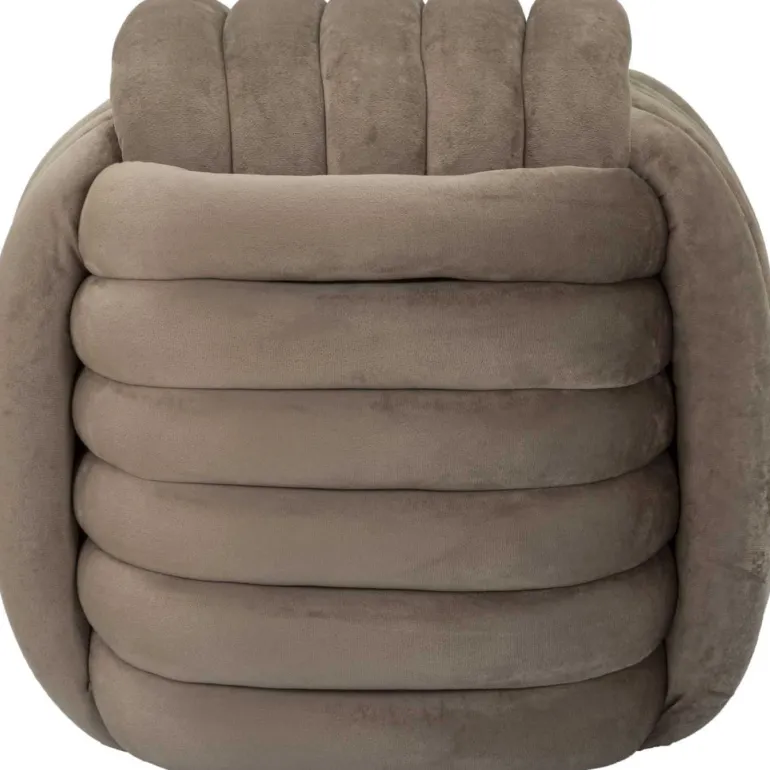 Pouf en tissu Softy 45 x 45 x 45 cm (Gris)