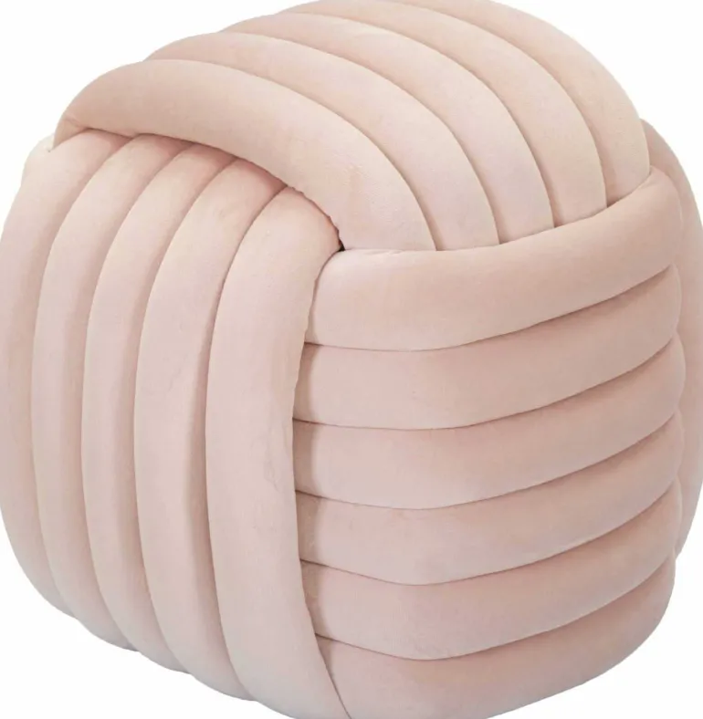 Pouf en tissu Softy 45 x 45 x 45 cm (Rose)