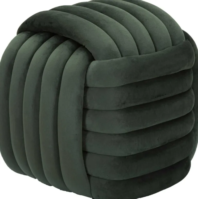 Pouf en tissu Softy 45 x 45 x 45 cm (Vert)