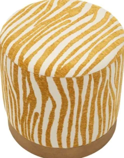 Pouf en tisu Savana 40 x 40 cm (Moutarde)