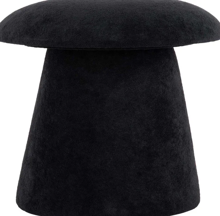 Pouf en velours Mushroom (Noir)