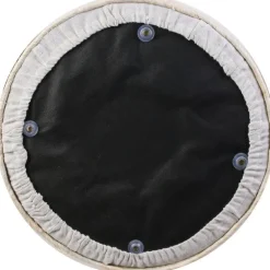 Pouf jonc de mer blue lagoon (Naturel et bleu)