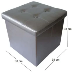 Pouf pliable PVC (Bronze)