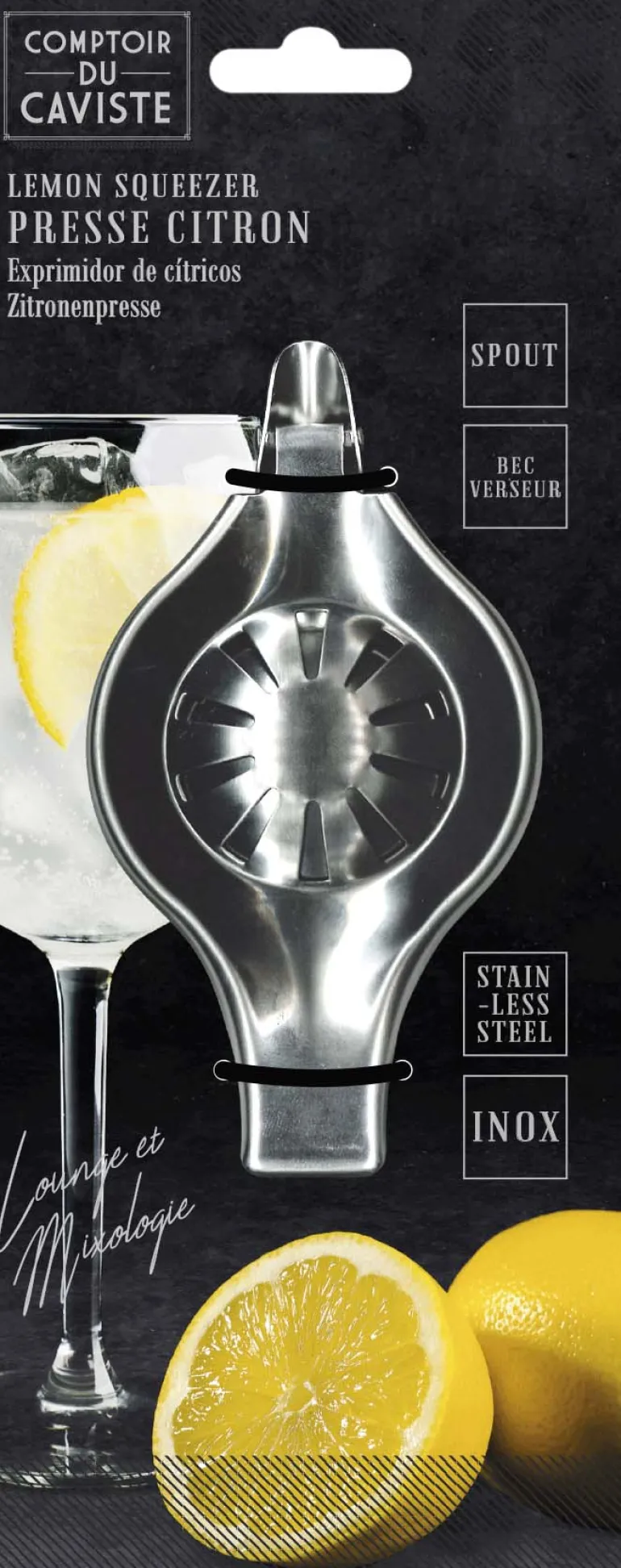 Presse citron en inox 12 cm