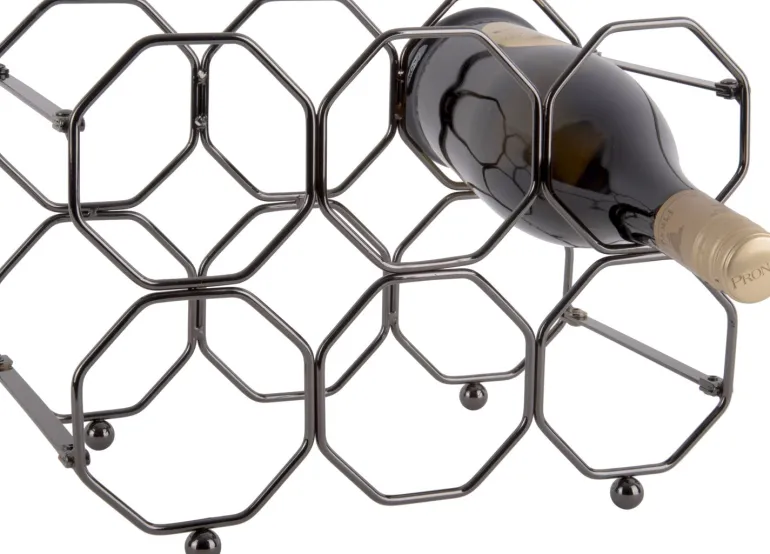 Range bouteilles en métal Honey (Gris fumé)