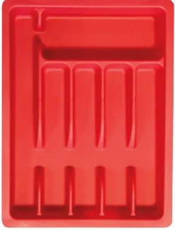 Range couverts ajustable en plastique (Rouge)