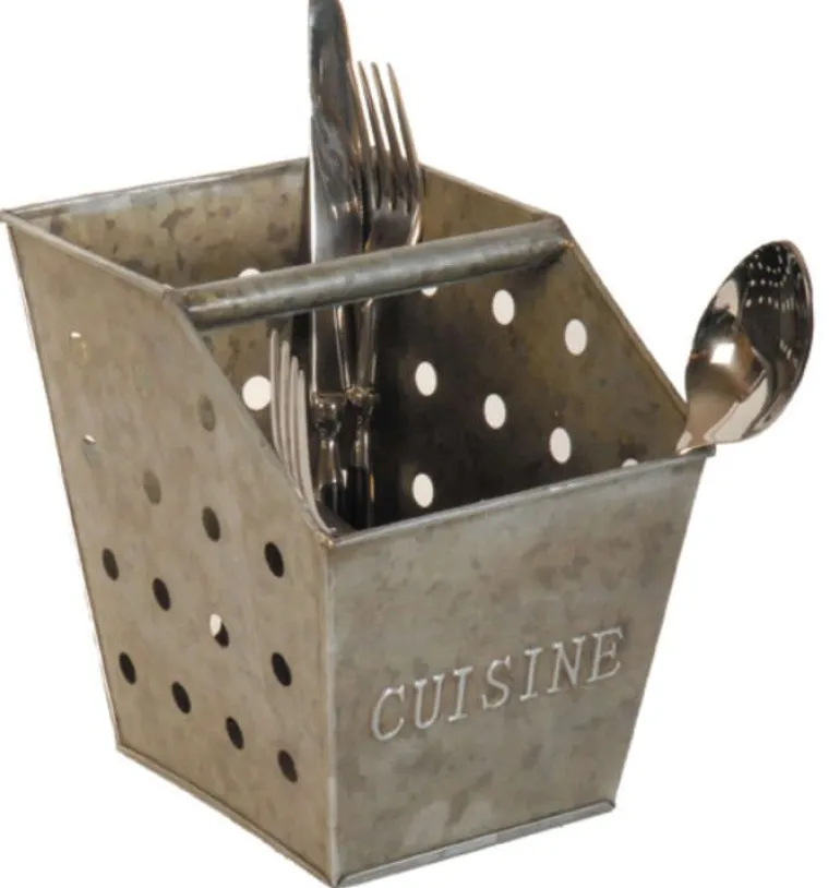 Range couverts cuisine en zinc