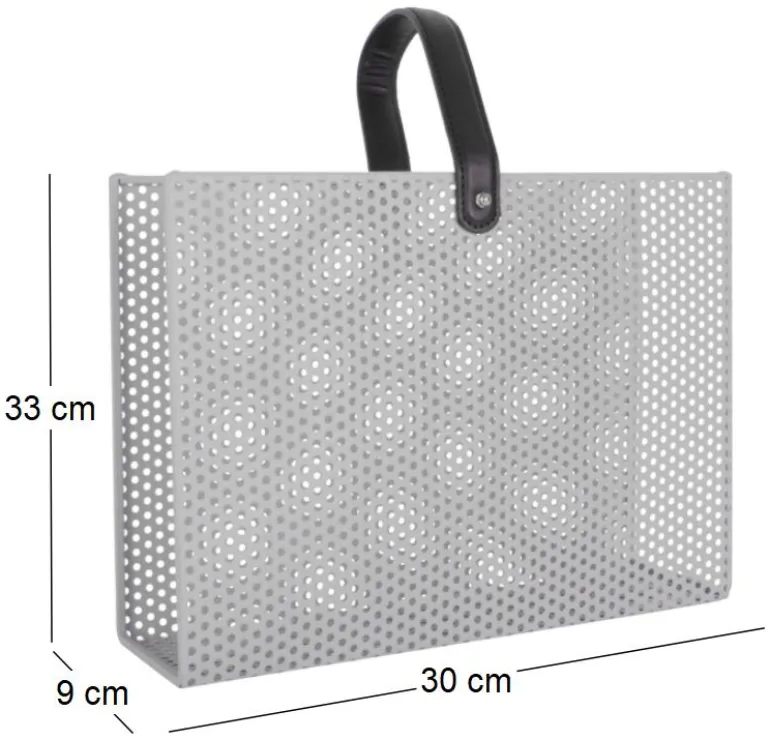 Range magazine en métal Perky (Gris foncé)