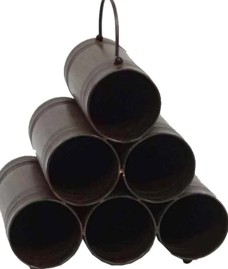 Rangement 6 bouteilles antique