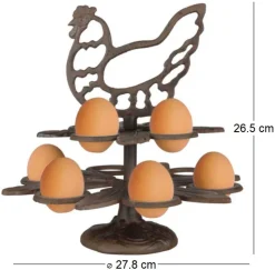 Range œufs poule en fonte