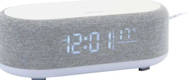 Reveil avec chargeur induction et enceinte Bluetooth Vogue (Gris)