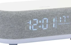 Reveil avec chargeur induction et enceinte Bluetooth Vogue (Gris)
