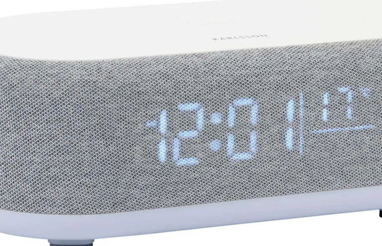 Reveil avec chargeur induction et enceinte Bluetooth Vogue (Gris)