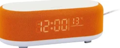 Reveil avec chargeur induction et enceinte Bluetooth Vogue (Orange)