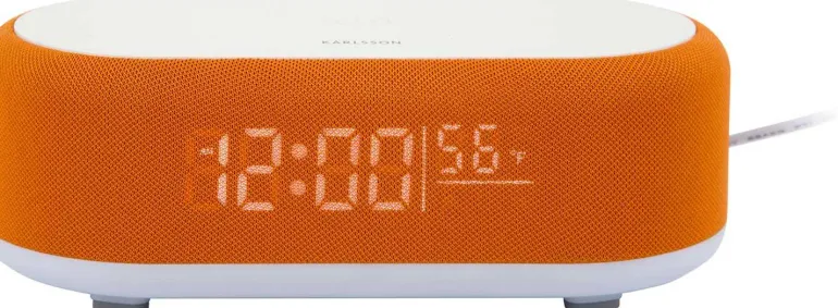 Reveil avec chargeur induction et enceinte Bluetooth Vogue (Orange)