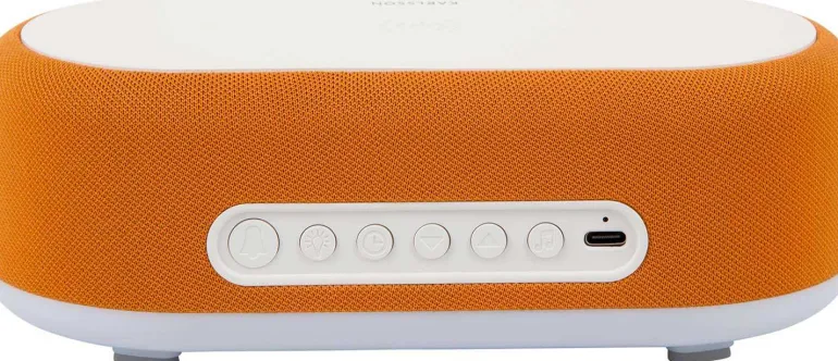 Reveil avec chargeur induction et enceinte Bluetooth Vogue (Orange)