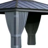 Rideaux pour tonnelle de jardin Dallas (Pour tonnelle 4.4 x 2 m)