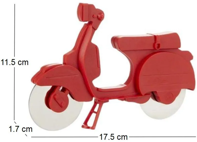Roulette à pizza en plastique Scooter