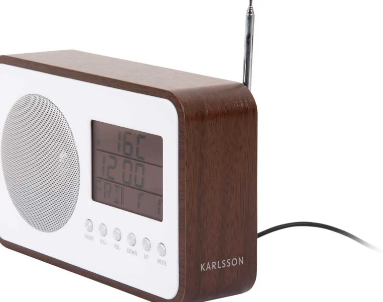 Réveil avec radio FM Retro (Marron)