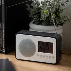 Réveil avec radio FM Retro (Noir)