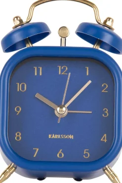 Réveil carré effet métallisé Glam Square (Bleu foncé)